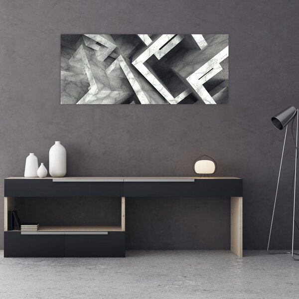 Apstraktna slika kockica (120x50 cm)