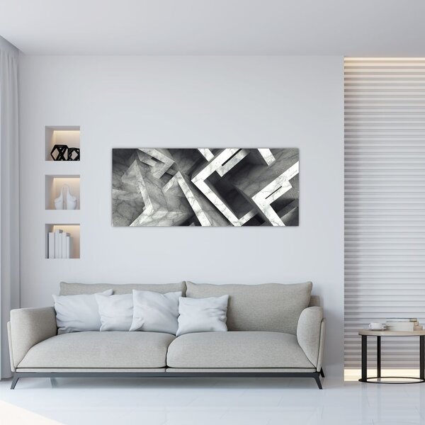 Apstraktna slika kockica (120x50 cm)