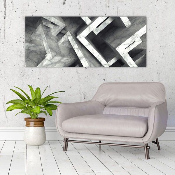 Apstraktna slika kockica (120x50 cm)