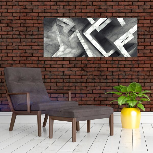 Apstraktna slika kockica (120x50 cm)