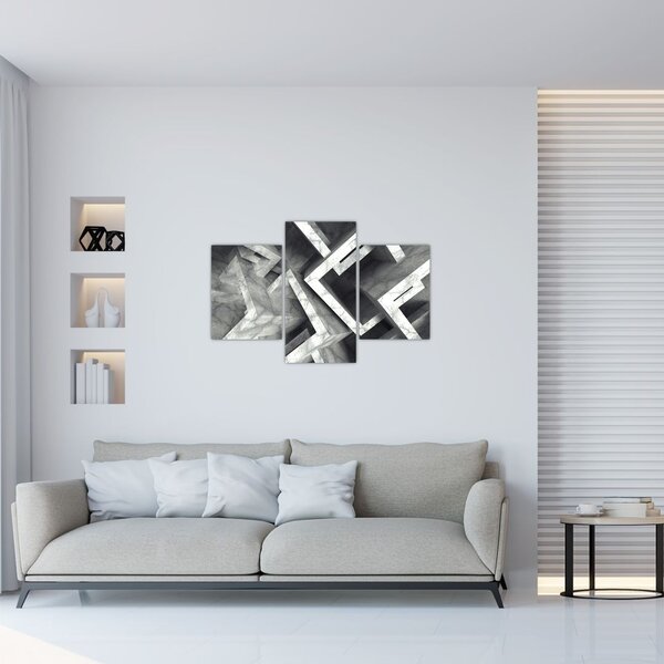 Apstraktna slika kockica (90x60 cm)