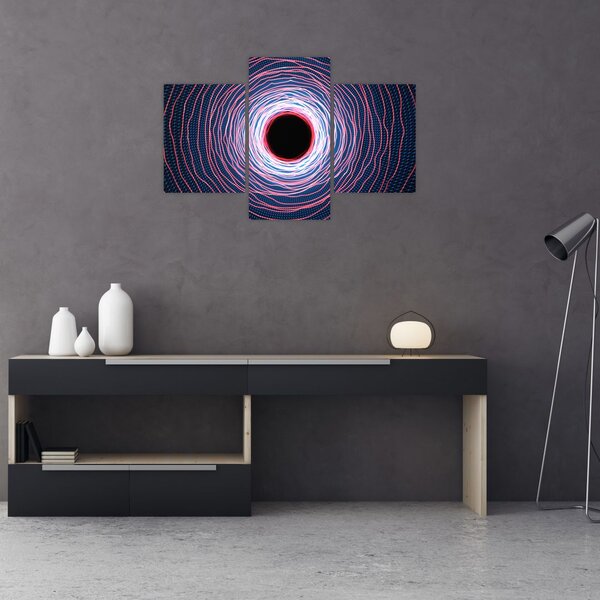 Slika apstrakcije kruga (90x60 cm)
