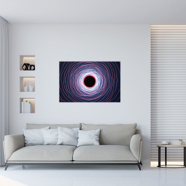 Slika apstrakcije kruga (90x60 cm)