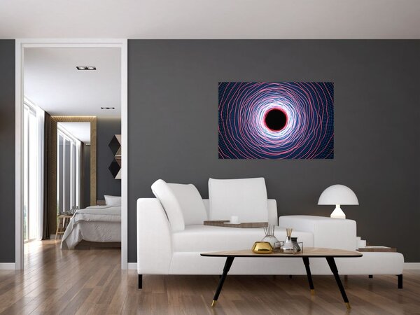 Slika apstrakcije kruga (90x60 cm)