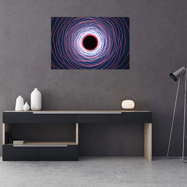 Slika apstrakcije kruga (90x60 cm)