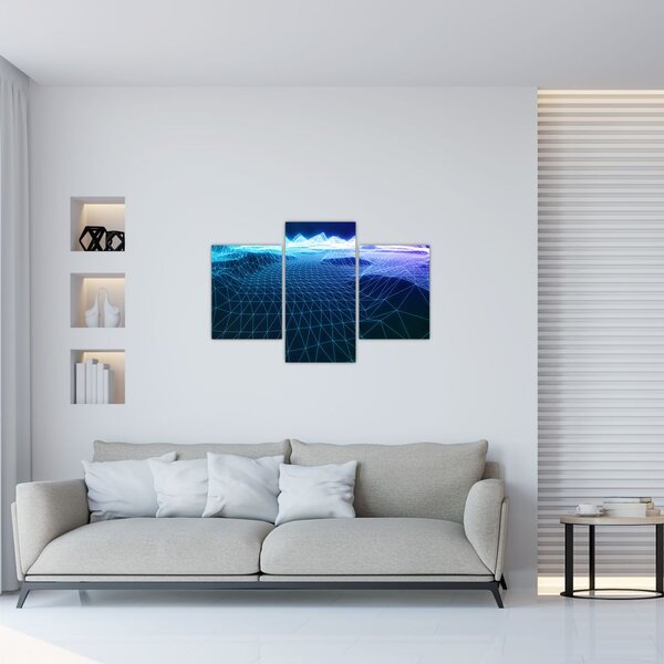 Slika - Planine u računalnom modelu (90x60 cm)