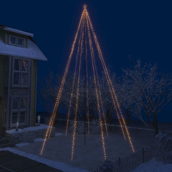 VidaXL Božićno drvce s padajućim LED svjetlima 1300 LED žarulja 8 m