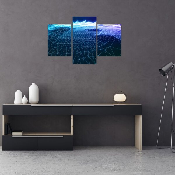 Slika - Planine u računalnom modelu (90x60 cm)