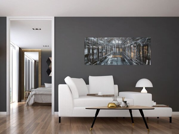 Slika interijera stare zgrade (120x50 cm)