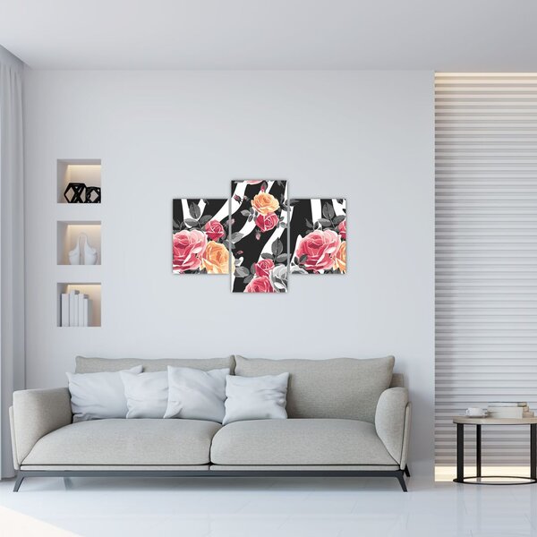 Slika procvjetalih ruža (90x60 cm)