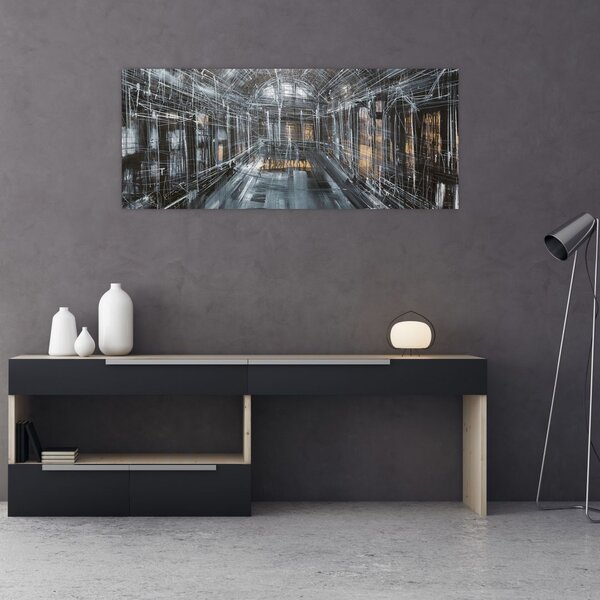 Slika interijera stare zgrade (120x50 cm)