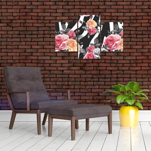 Slika procvjetalih ruža (90x60 cm)