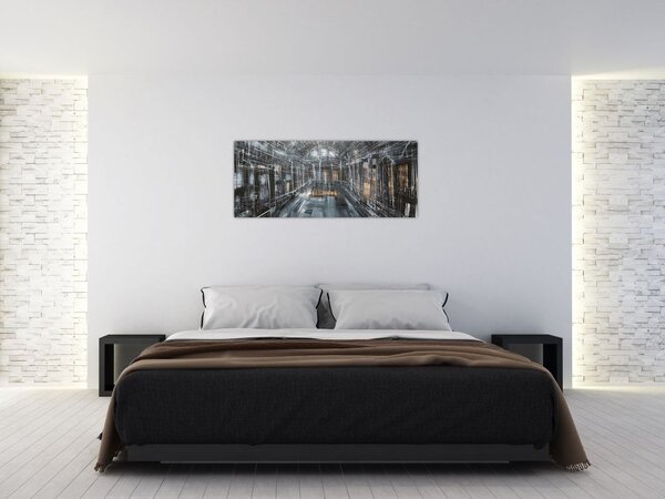 Slika interijera stare zgrade (120x50 cm)