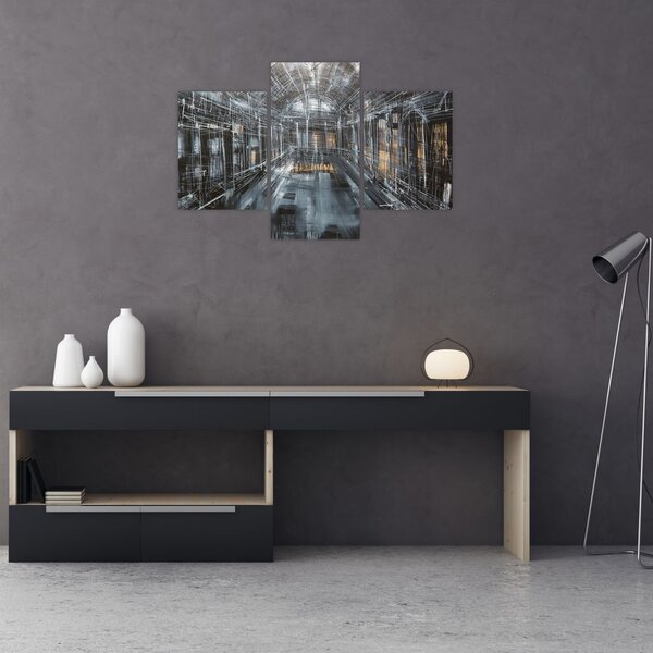 Slika interijera stare zgrade (90x60 cm)