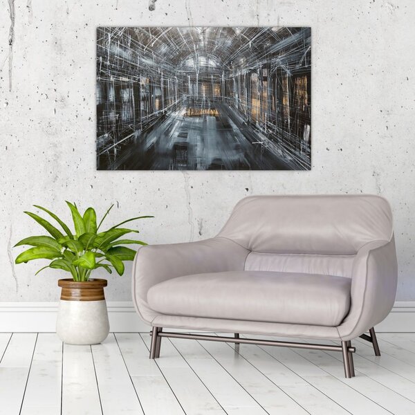 Slika interijera stare zgrade (90x60 cm)