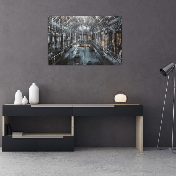 Slika interijera stare zgrade (90x60 cm)