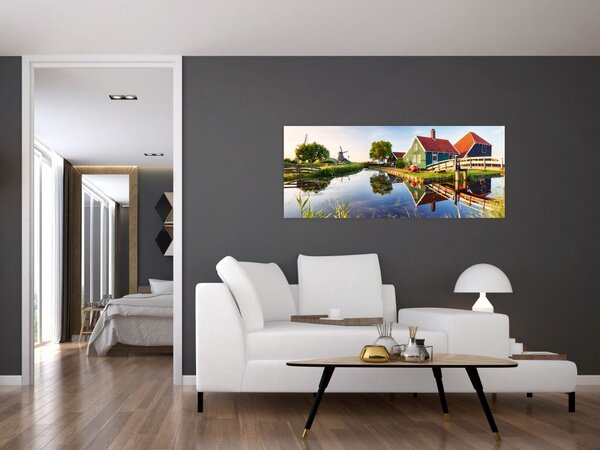 Slika nizozemskih vjetrenjača (120x50 cm)