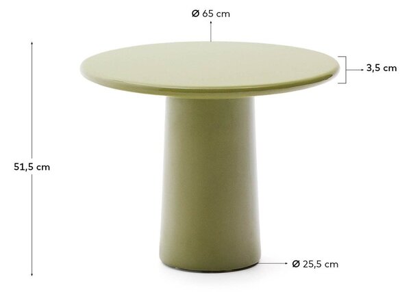 Okrugao vrtni stolić za kavu betonski ø 65 cm Albanella – Kave Home