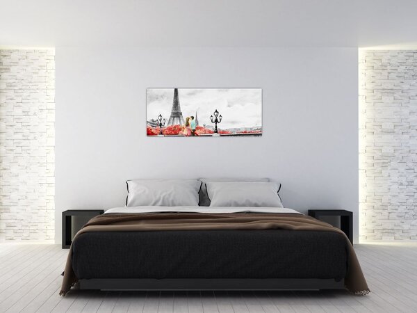 Slika - Ljubavnici u Parizu (120x50 cm)