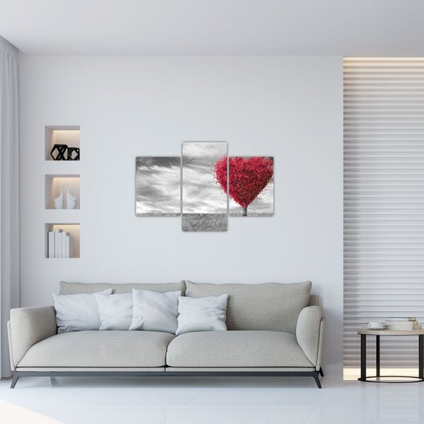 Slika - Krošnja stabla u obliku srca (90x60 cm)