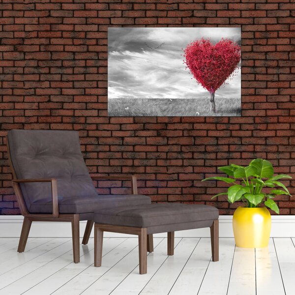Slika - Krošnja stabla u obliku srca (90x60 cm)