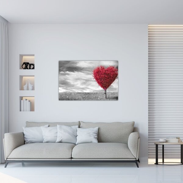 Slika - Krošnja stabla u obliku srca (90x60 cm)