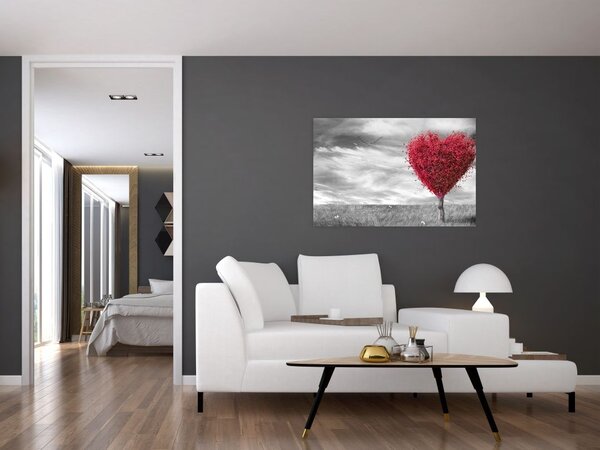Slika - Krošnja stabla u obliku srca (90x60 cm)