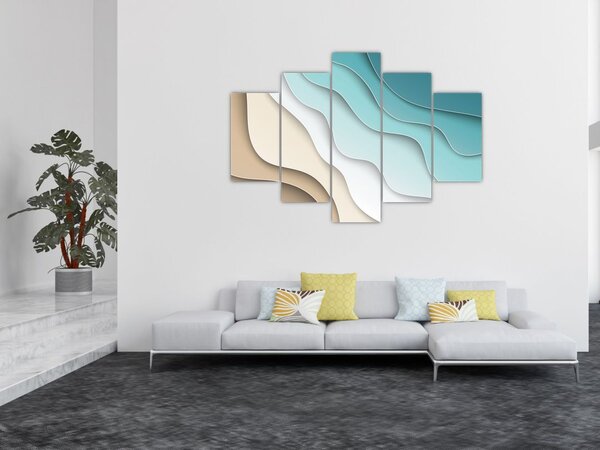 Apstraktna slika morske obale (150x105 cm)