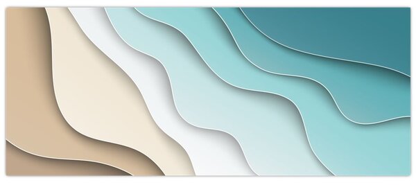 Apstraktna slika morske obale (120x50 cm)