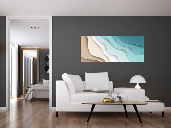 Apstraktna slika morske obale (120x50 cm)