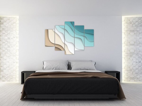 Apstraktna slika morske obale (150x105 cm)