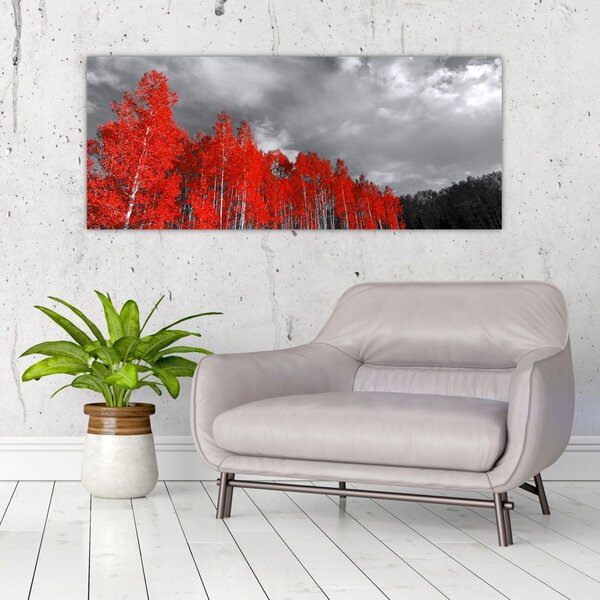 Slika - Drveće u jesenskim bojama (120x50 cm)
