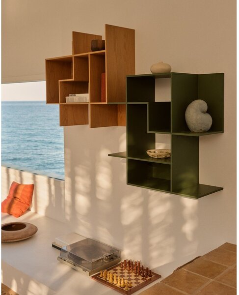 Zeleni modularni sustav polica 80x80x25 cm Ina – Kave Home