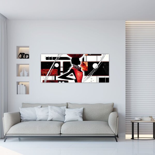 Slika dame na antičkoj slici (120x50 cm)