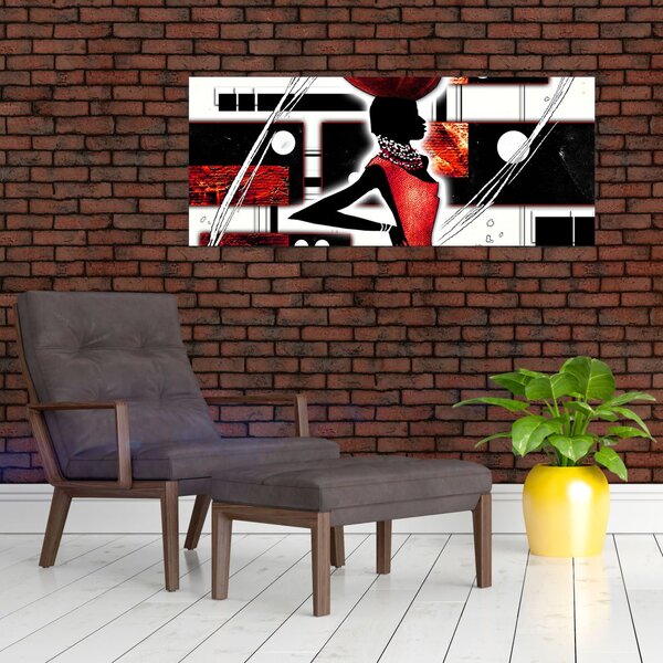 Slika dame na antičkoj slici (120x50 cm)