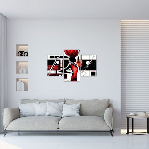Slika dame na antičkoj slici (90x60 cm)