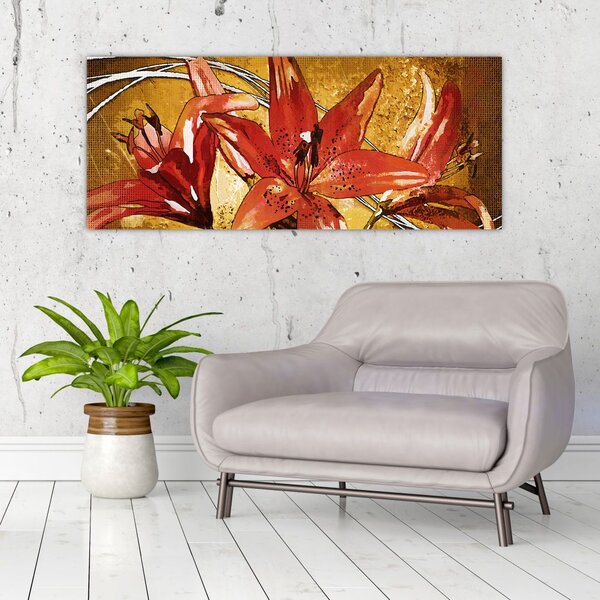 Slika cvjetova ljiljana (120x50 cm)