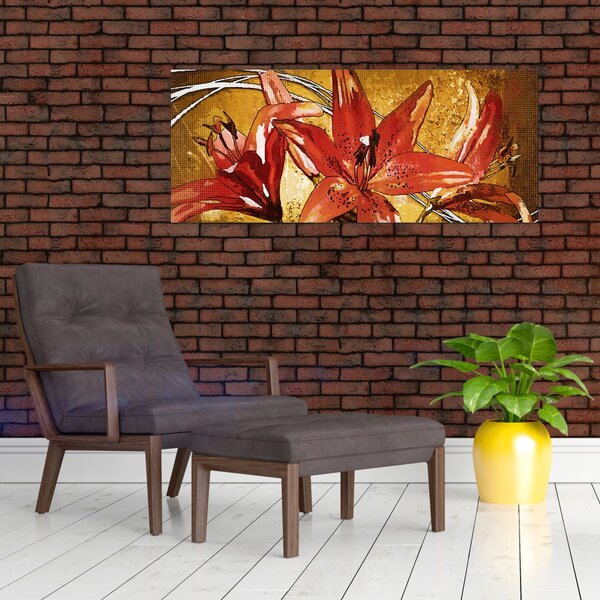 Slika cvjetova ljiljana (120x50 cm)