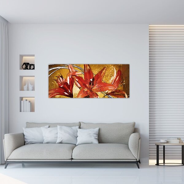 Slika cvjetova ljiljana (120x50 cm)