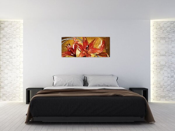 Slika cvjetova ljiljana (120x50 cm)