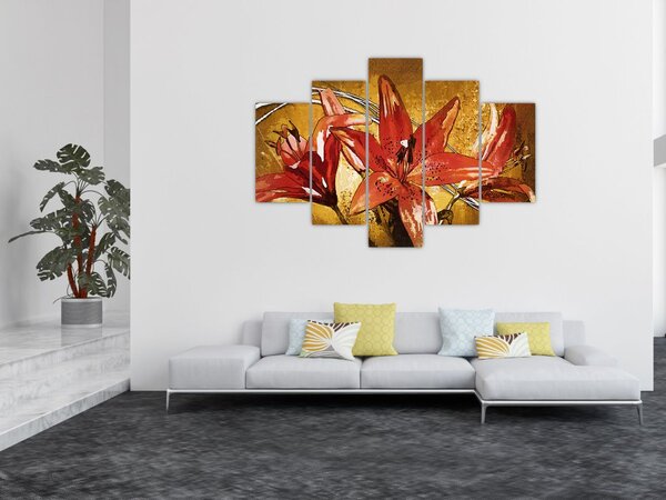 Slika cvjetova ljiljana (150x105 cm)