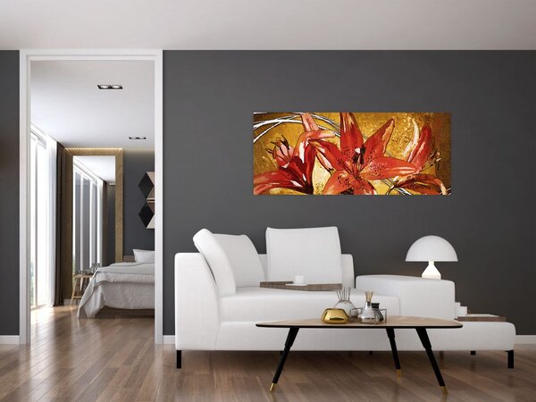 Slika cvjetova ljiljana (120x50 cm)