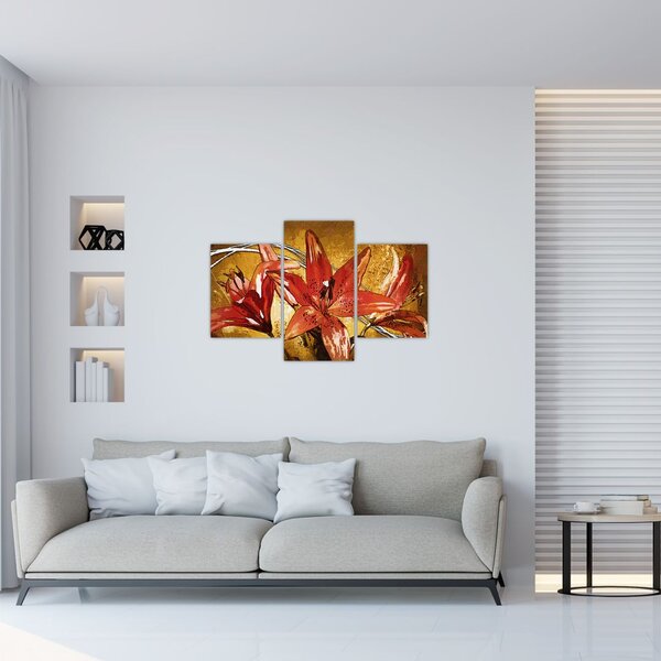 Slika cvjetova ljiljana (90x60 cm)
