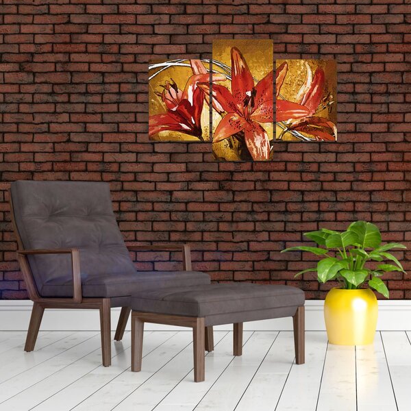 Slika cvjetova ljiljana (90x60 cm)