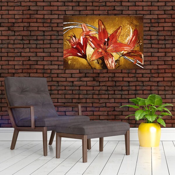 Slika cvjetova ljiljana (90x60 cm)