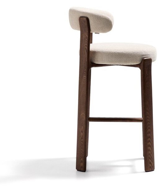 Bež/u tamnoj prirodnoj boji barska stolica od čvrste jeseni (visine sjedala 75 cm) Granite – Kave Home