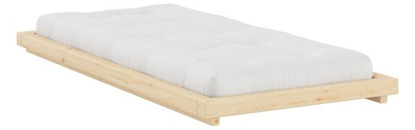 Krevet od masivnog bora bez uzglavlja s podnicom 90x200 cm u prirodnoj boji Dock – Karup