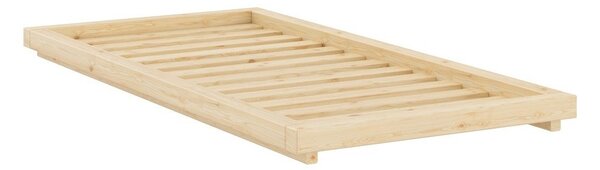 Krevet od masivnog bora bez uzglavlja s podnicom 90x200 cm u prirodnoj boji Dock – Karup