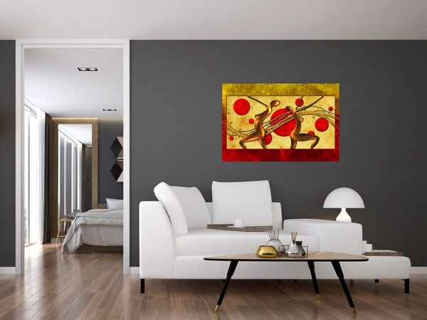 Apstraktna slika s dvije žene (90x60 cm)