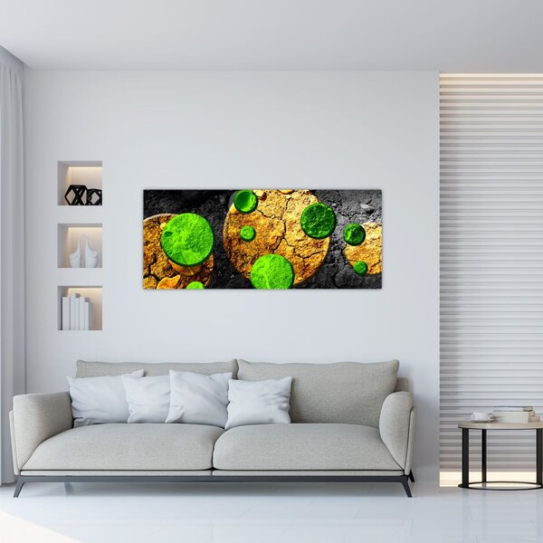 Slika apstrakcije - Kugle (120x50 cm)